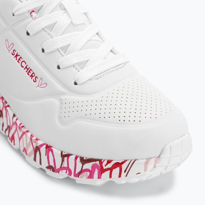 SKECHERS Uno Lite Lovely Luv white/red/pink children's sneakers 7