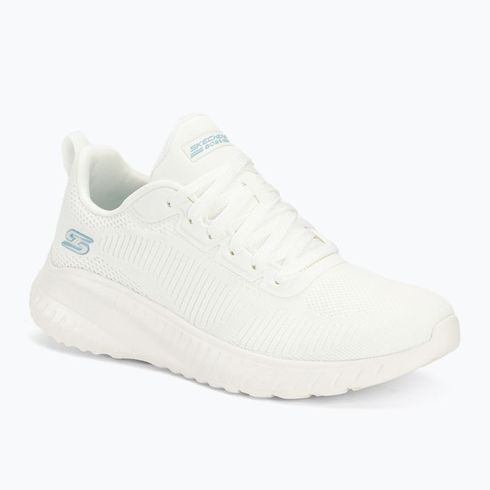 Women's SKECHERS Bobs Squad Chaos Face Off white/white shoes