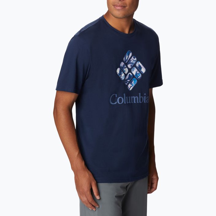Columbia Rapid Ridge Graphic men's trekking shirt navy blue 1888813470 5