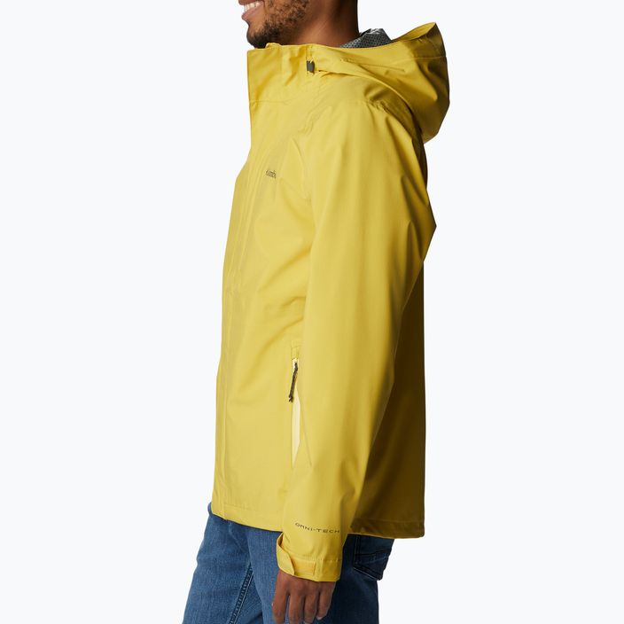 Columbia Earth Explorer men's rain jacket yellow 1988612472 8