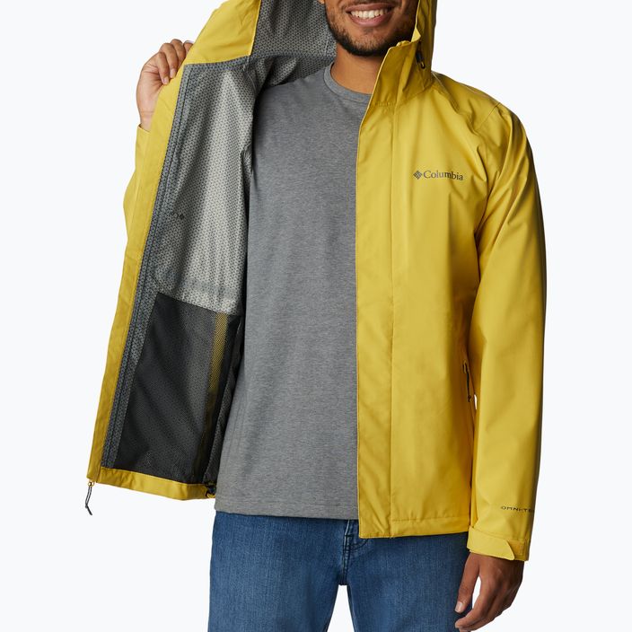 Columbia Earth Explorer men's rain jacket yellow 1988612472 9