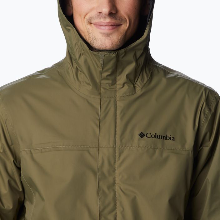 Columbia Watertight II men's rain jacket stone green 5
