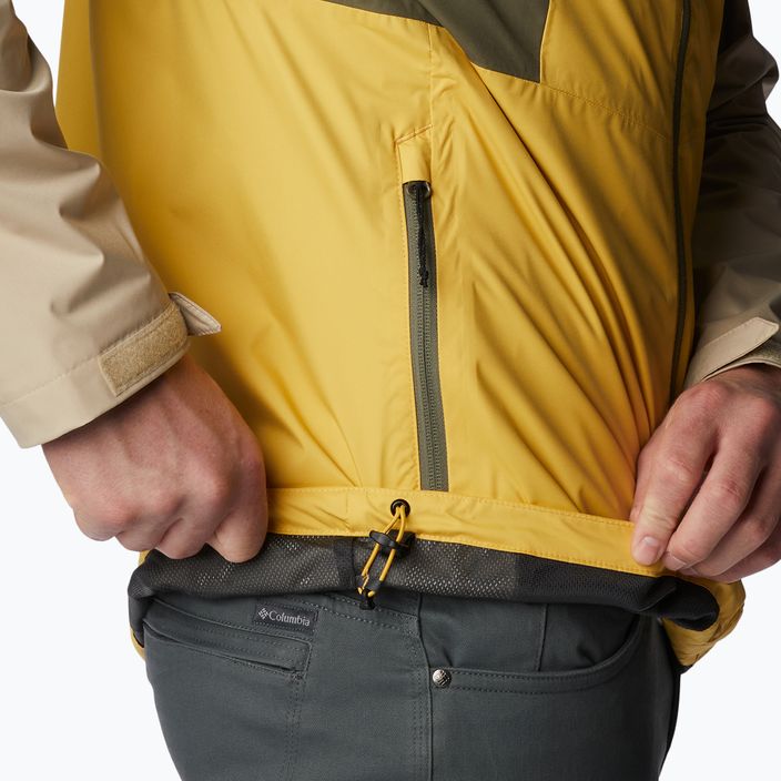 Columbia Inner Limits II men's rain jacket yellow-beige 1893991742 7
