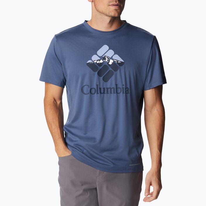 Columbia Zero Ice Cirro-Cool Graphic men's trekking shirt blue 1990463