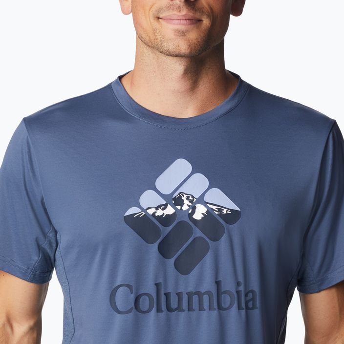Columbia Zero Ice Cirro-Cool Graphic men's trekking shirt blue 1990463 4
