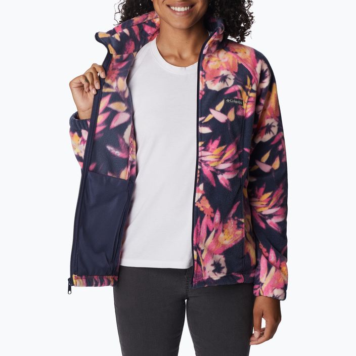 Columbia women's fleece sweatshirt Benton Springs Printed Fleece pink and navy 2021771 4