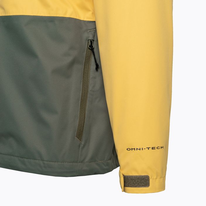 Columbia men's Hikebound rain jacket yellow-green 1988621 4