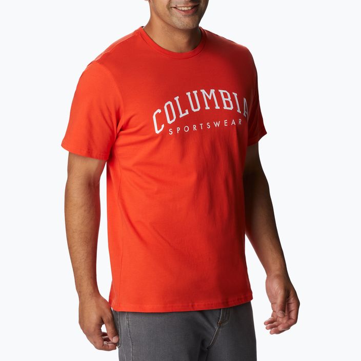 Columbia Rockaway River Graphic men's trekking shirt red 2022181 4