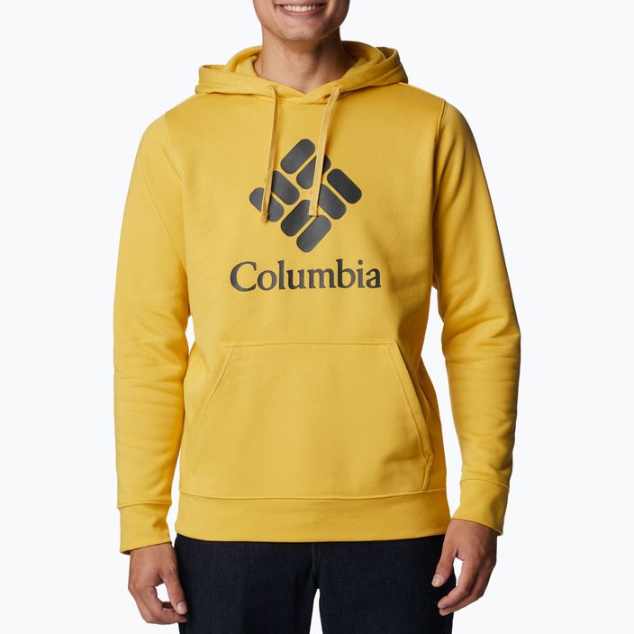 Columbia Trek Hoodie men's trekking sweatshirt yellow 1957913