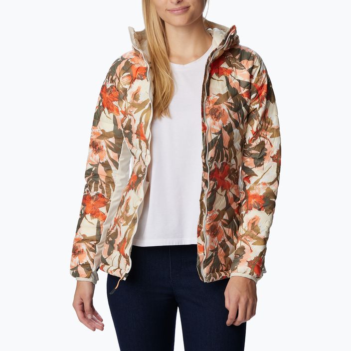 Columbia Powder Pass Hooded chalk floriculture print women's hybrid jacket 1773211191 3