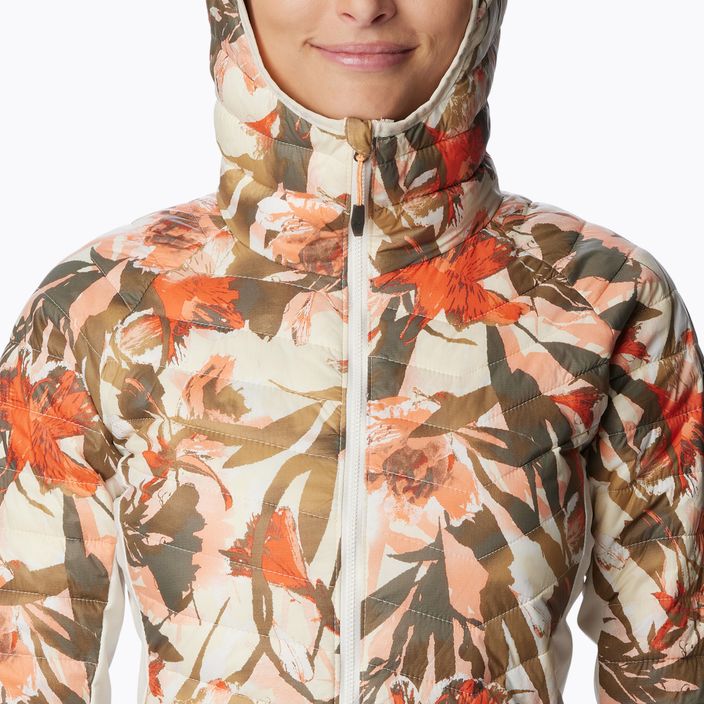 Columbia Powder Pass Hooded chalk floriculture print women's hybrid jacket 1773211191 6