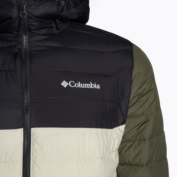 Men's Columbia Powder Lite Hooded down jacket dark stone/shark/stone green 10