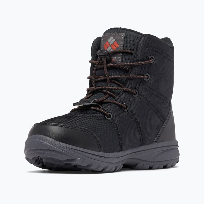 Columbia FAIRBANKS Omni-Heat Youth trekking boots black/warp red 16