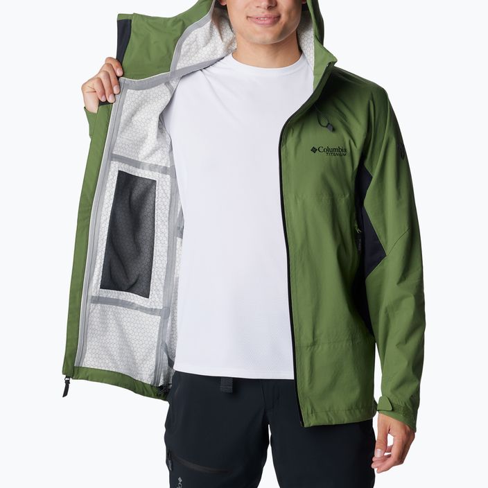 Columbia Mazama Trail men's rain jacket canteen/black 5