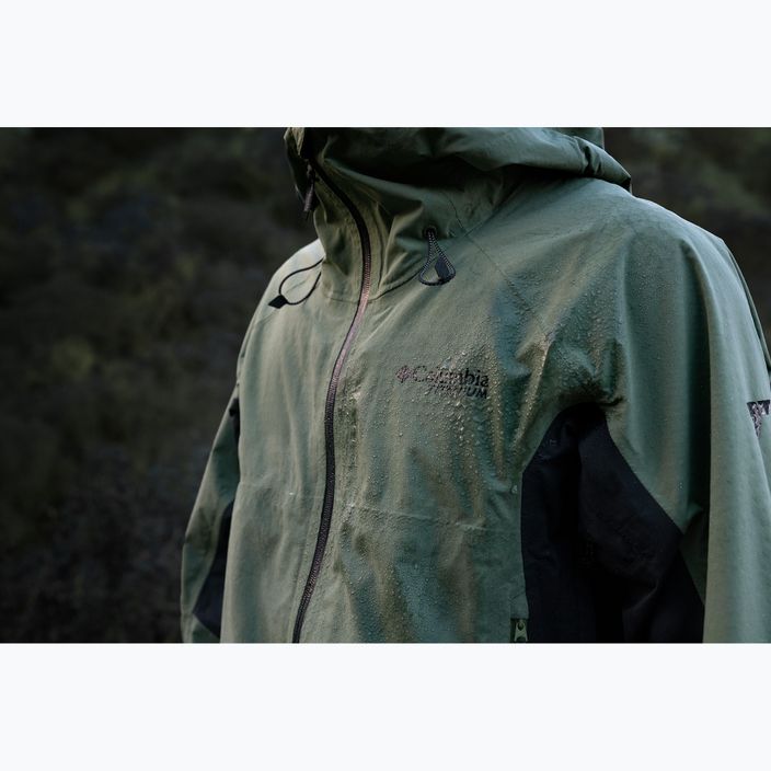 Columbia Mazama Trail men's rain jacket canteen/black 15