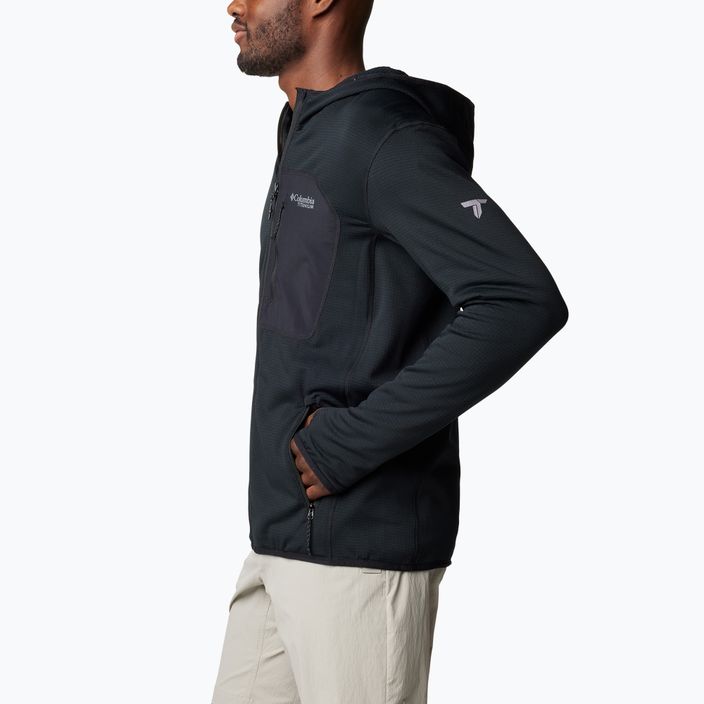 Men's Columbia Triple Canyon Grid fleece sweatshirt black/black 4