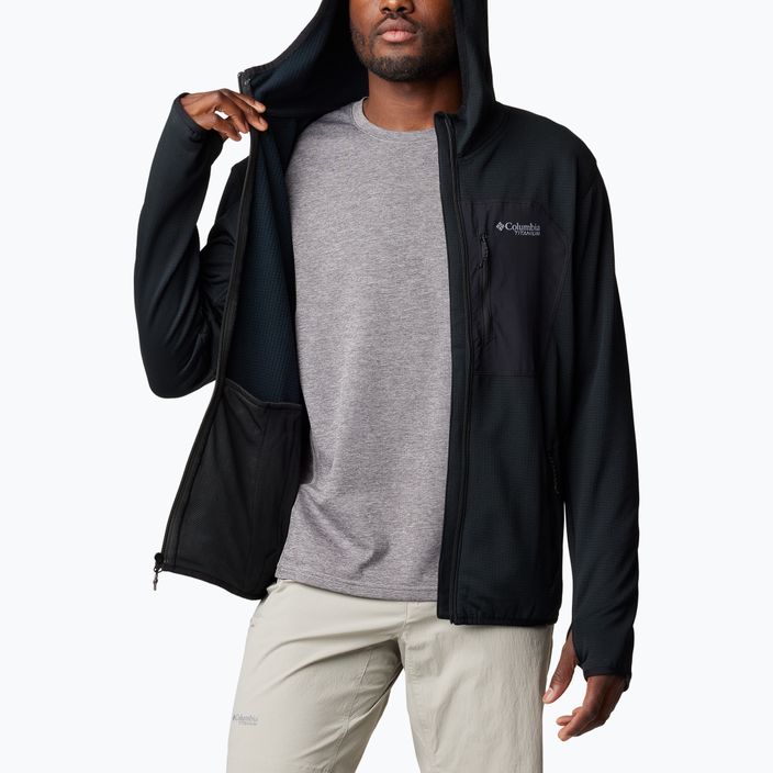 Men's Columbia Triple Canyon Grid fleece sweatshirt black/black 5