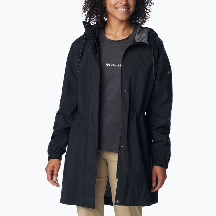 Women's Columbia Splash Side black crinkle raincoat 2