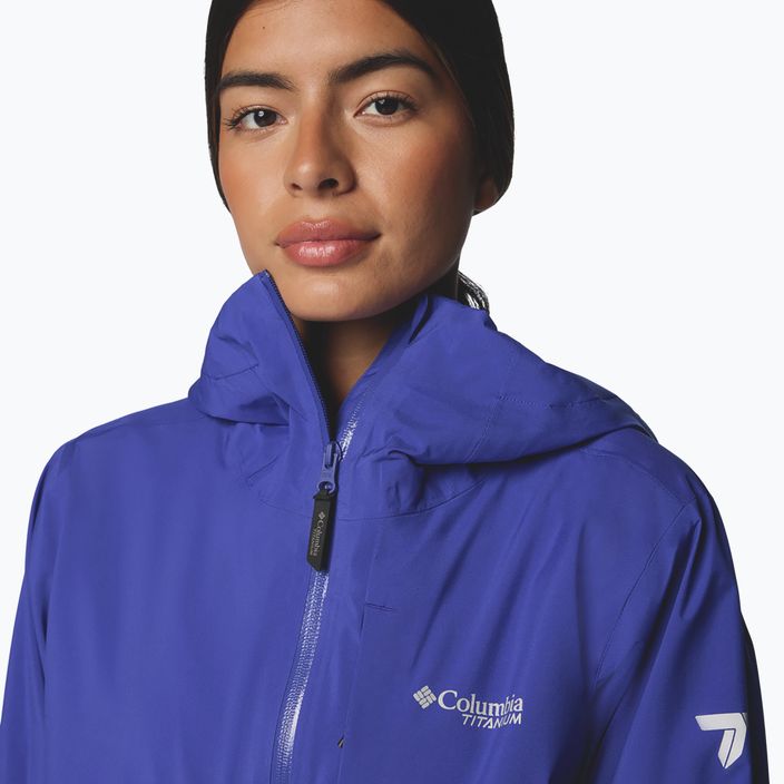 Columbia women's OmniTech AmpliDry II clematis blue rain jacket 5