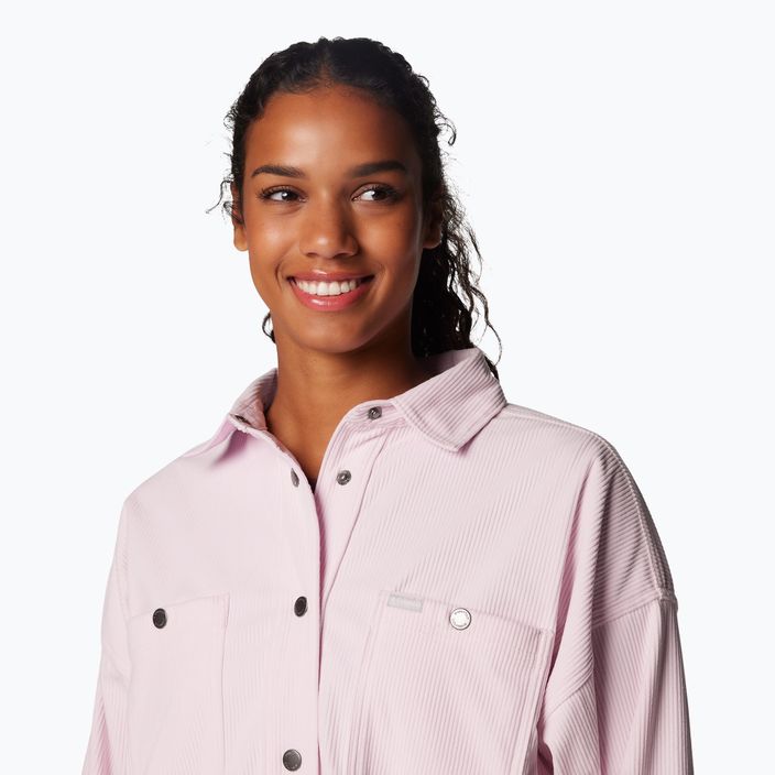 Columbia Blue Point Creek Corduro pink dawn women's shirt 4