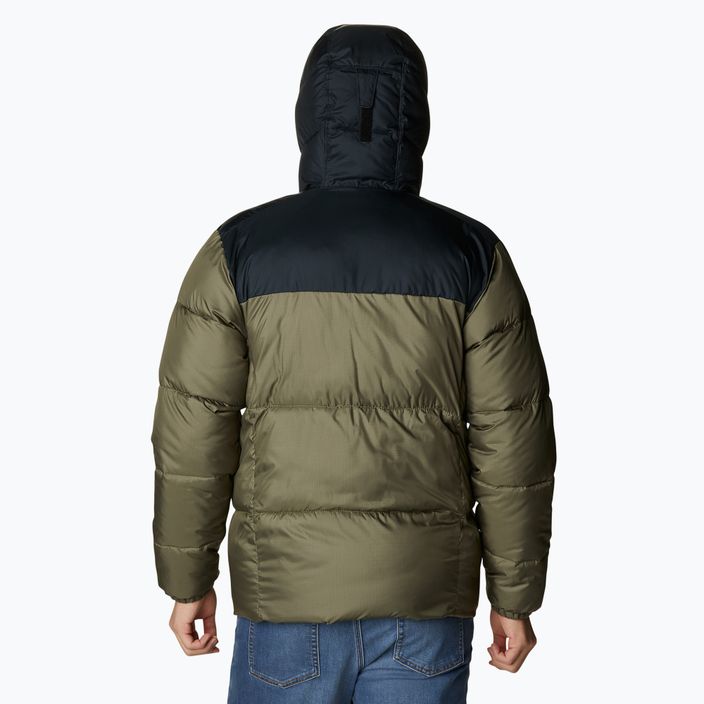 Columbia Puffect II Hooded stone green/ black men's down jacket 2