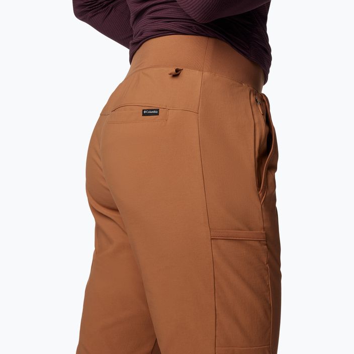 Columbia Leslie Falls Pull-On camel brown women's trekking trousers 7