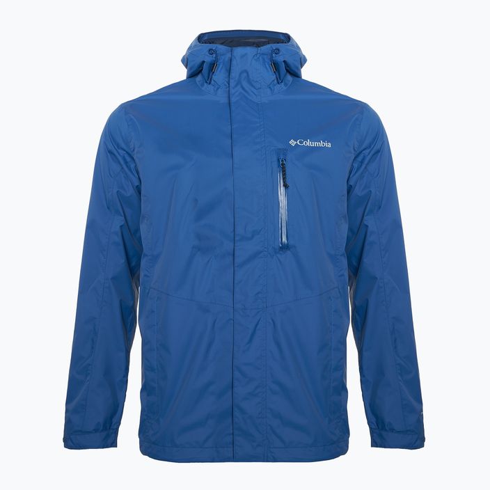 Men's Columbia Pouring Adventure III mountain blue rain jacket