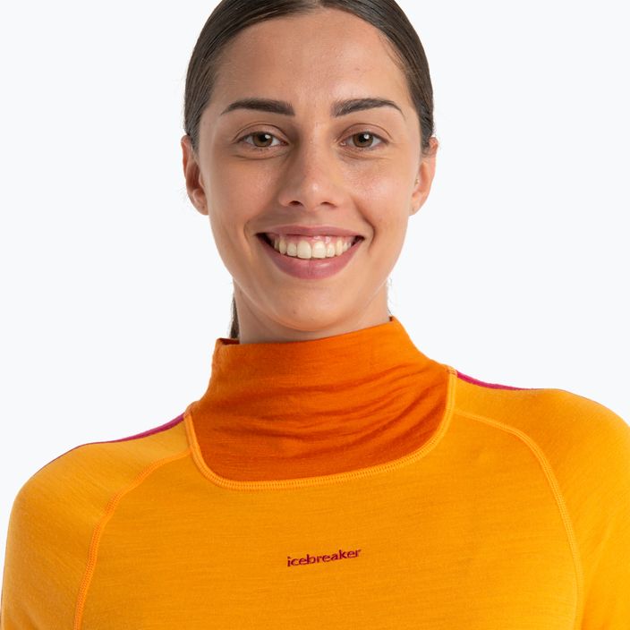 Women's thermal sweatshirt icebreaker 200 Oasis Sonebula High Neck earth/solar/electrnpnk/cb 4