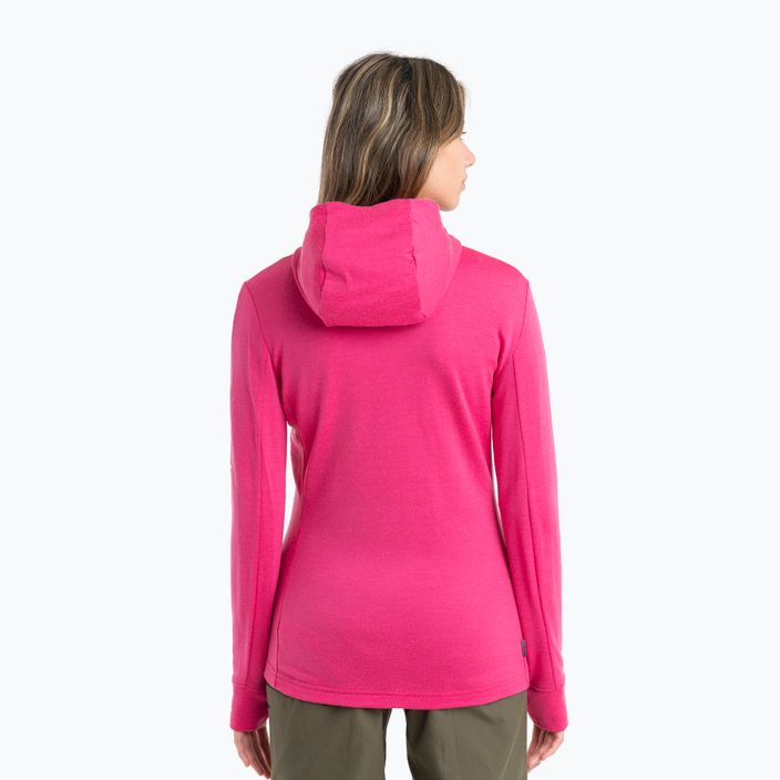 Icebreaker women's trekking jacket Quantum III Zip Hood tempo/electron pink/cb 2