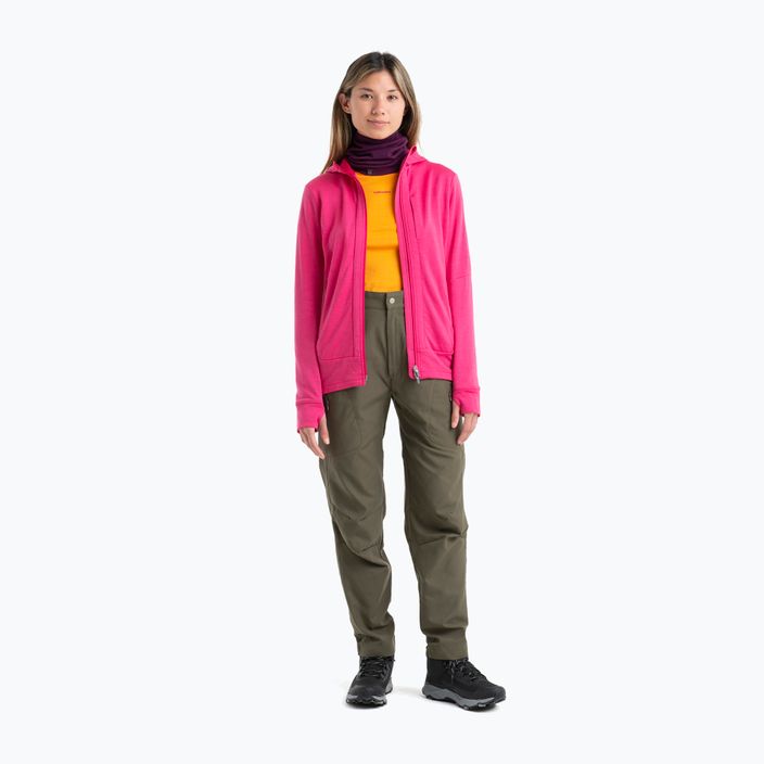 Icebreaker women's trekking jacket Quantum III Zip Hood tempo/electron pink/cb 3