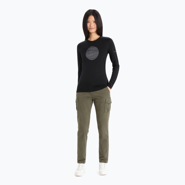 Women's thermal T-shirt icebreaker 200 Oasis black IB0A56I10011 2