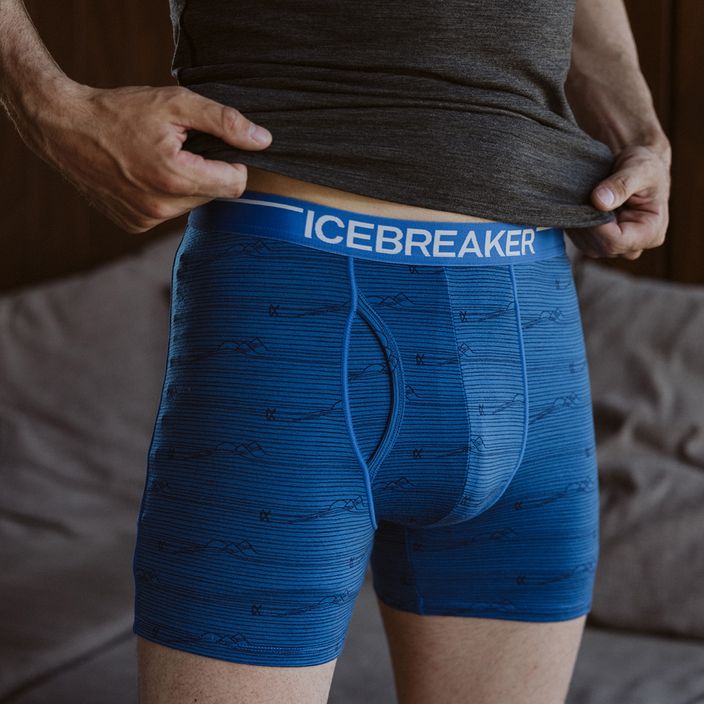 Men's thermal boxer shorts icebreaker Anatomica lazurite/midnghtnvy/aop 6