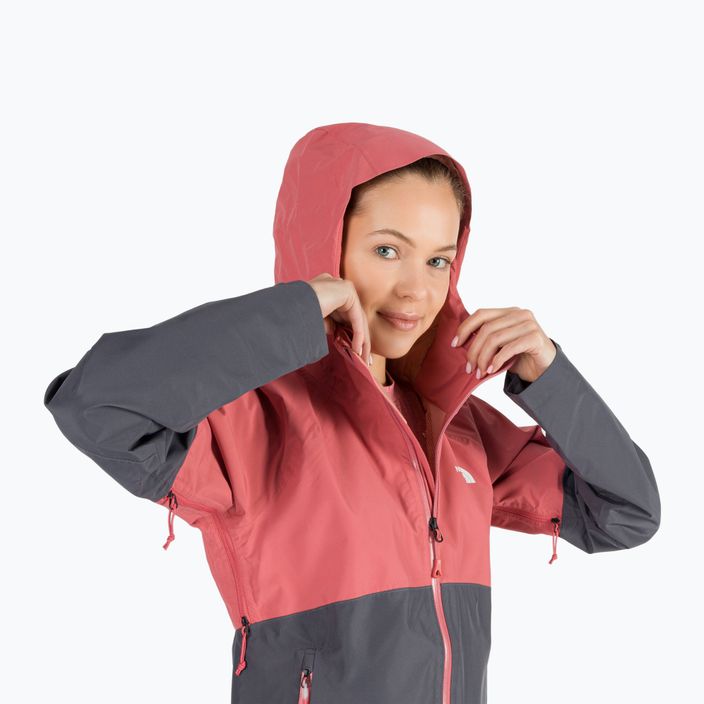 Women's rain jacket The North Face Diablo Dynamic JKT grey-pink NF0A555W59L1 7