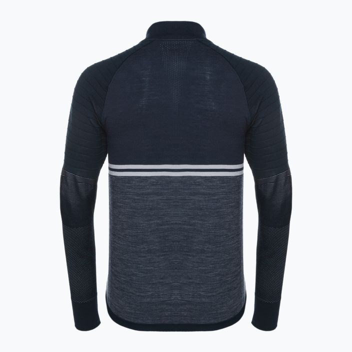 Men's Smartwool Intraknit Merino Tech 1/4 Zip thermal sweatshirt navy blue SW016670092 2