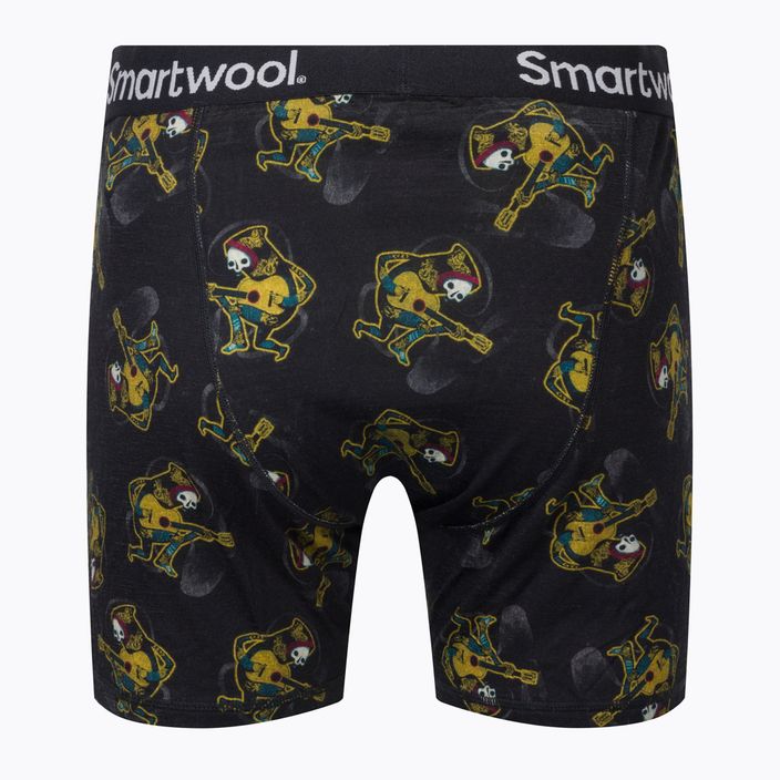 Men's Smartwool Merino Print Boxer Brief Boxed thermal boxers black/yellow SW015151857 2