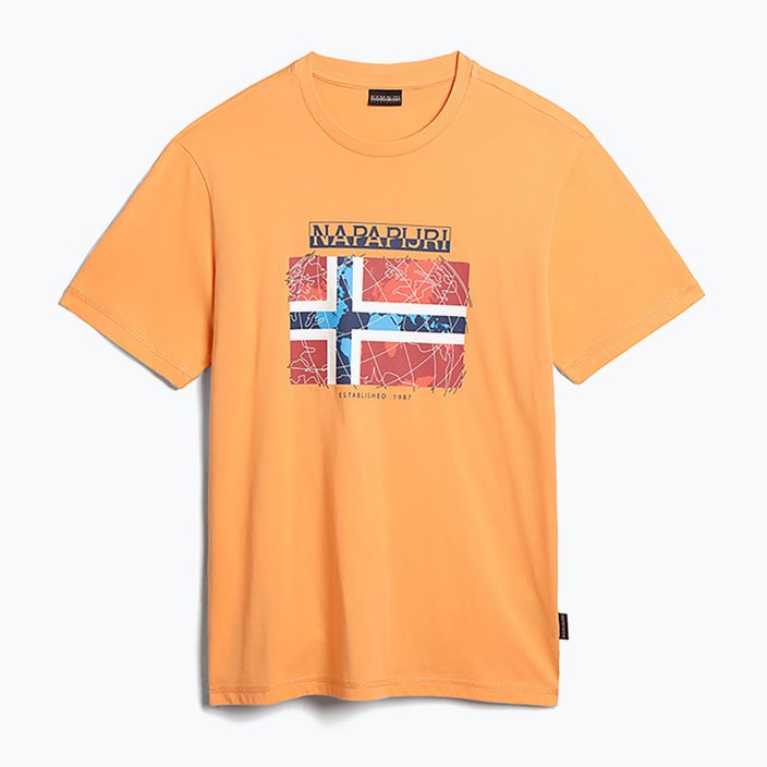 Men's Napapijri NP0A4H22 naranja t-shirt 5
