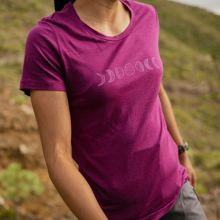 Icebreaker Tech Lite II Moon Phase women's trekking t-shirt maroon IB0A56NO7351 10