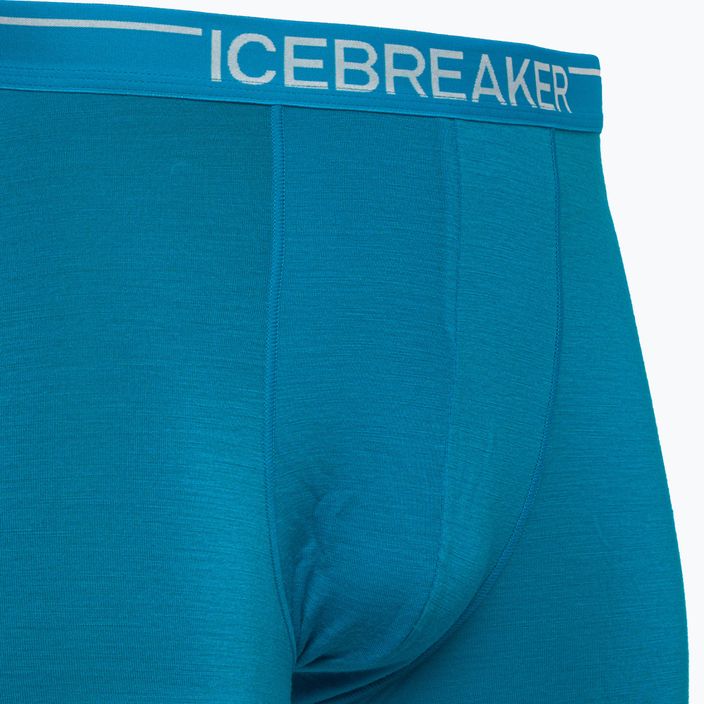Men's thermal boxer shorts Icebreaker Anatomica Geo Blue 103029 3