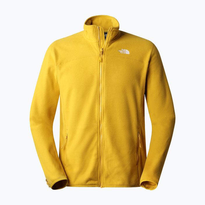 Men's fleece sweatshirt The North Face 100 Glacier FZ yellow NF0A5IHQH9D1