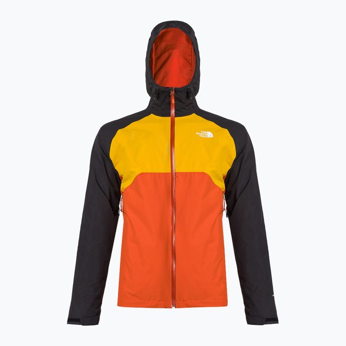 Men's rain jacket The North Face Stratos black-orange-red NF00CMH9IMV1
