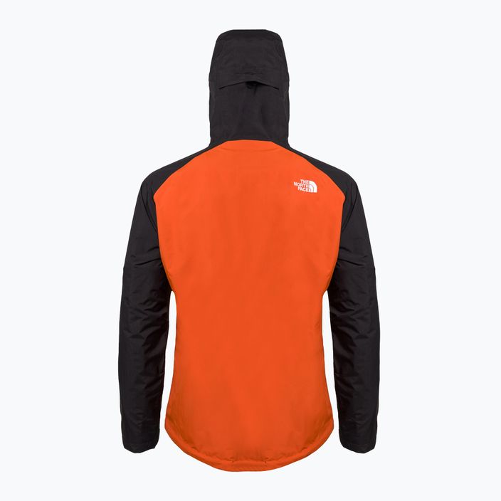 Men's rain jacket The North Face Stratos black-orange-red NF00CMH9IMV1 2
