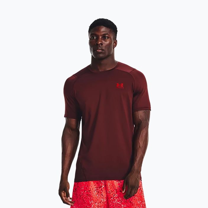 Men's Under Armour HeatGear Armour Fitted training t-shirt maroon 1361683 3