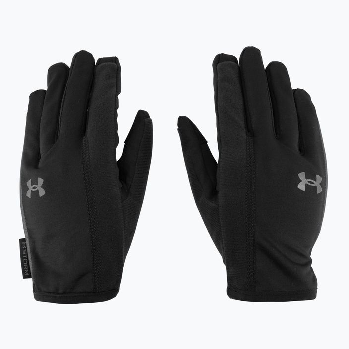 Men's Under Armour Storm Run Liner black/black reflective running gloves 3