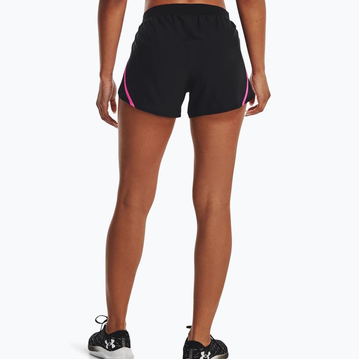 Under Armour Fly By 2.0 women's running shorts black/pink 1350196 4