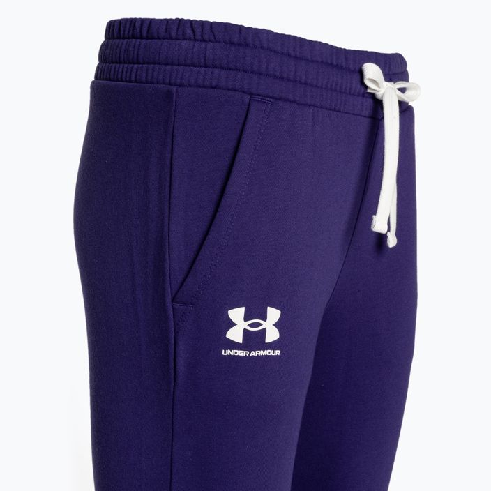 Under Armour women's training trousers Rival Fleece Joggers navy blue 1356416 3