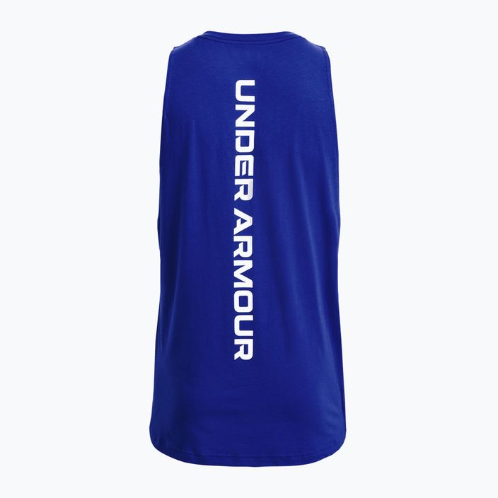 Under Armour Baseline Cotton Tank men's basketball shirt blue 1361901 2