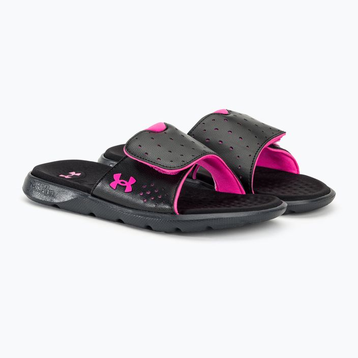 Under Armour Ignite 7 SL women's slides black/black/rebel pink 4