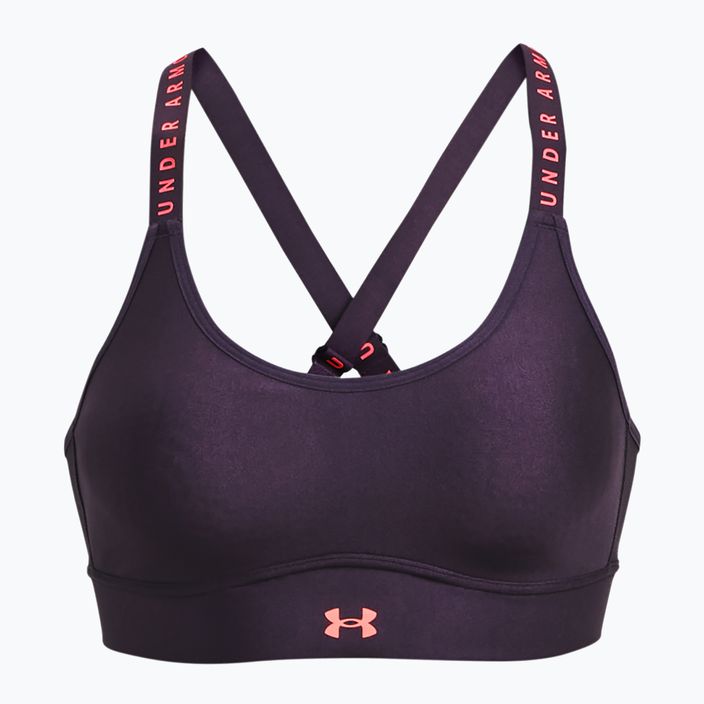 Under Armour Infinity Covered Mid purple fitness bra 1363353-541 3
