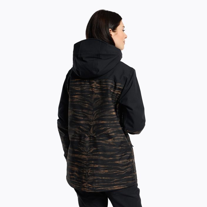 Women's snowboard jacket Volcom Shelter 3D Stretch black-brown H0452210 3