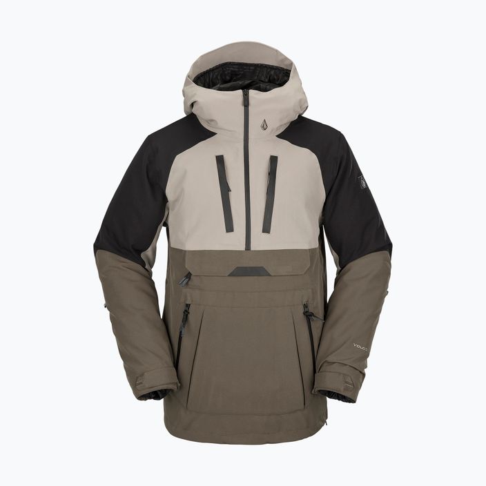 Men's Volcom Brighton Pullover brown/black snowboard jacket G0652315